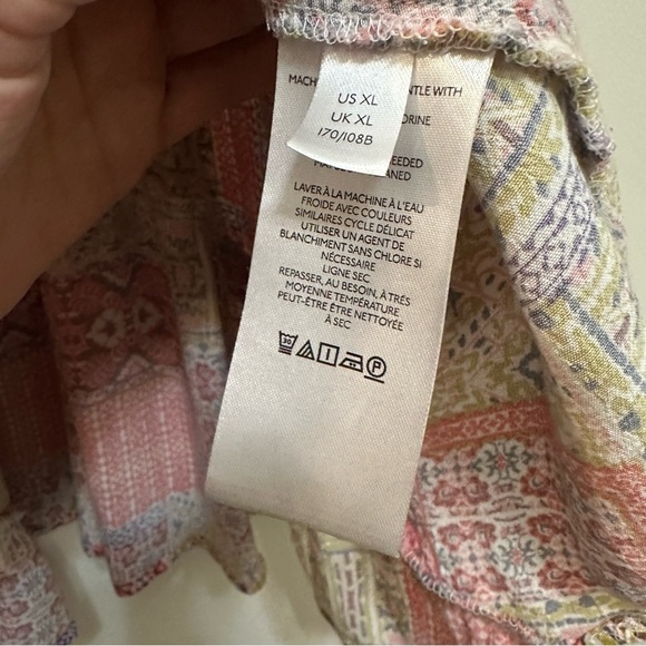 Anthropologie Robin Tiered Boho Patchwork Cottage Mini Dress XL - Picture 11 of 13